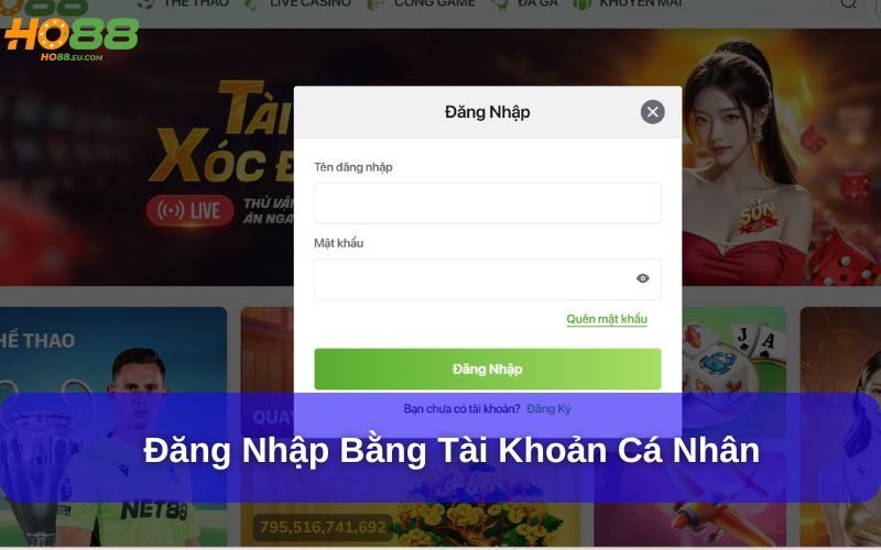 Đăng nhập bằng tài khoản cá nhân Đăng nhập bằng tài khoản cá nhân