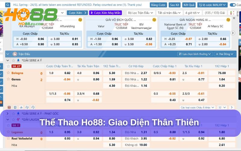 Thể Thao Ho88 sở hữu giao diện dễ dùng Thể Thao Ho88 sở hữu giao diện dễ dùng
