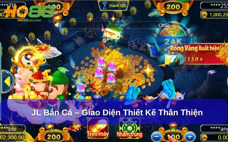 Giao diện JL Bắn Cá Ho88 thiết kế sinh động Giao diện JL Bắn Cá Ho88 thiết kế sinh động