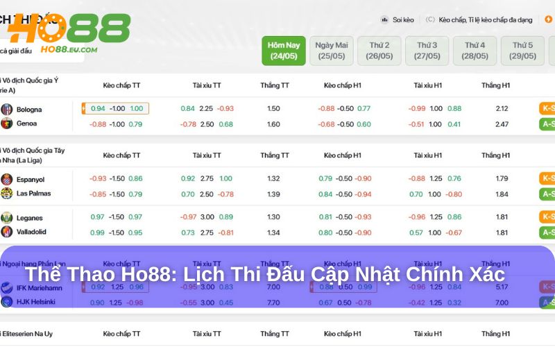 Lịch thi đấu Thể Thao Ho8 cập nhật chính xác Lịch thi đấu Thể Thao Ho8 cập nhật chính xác