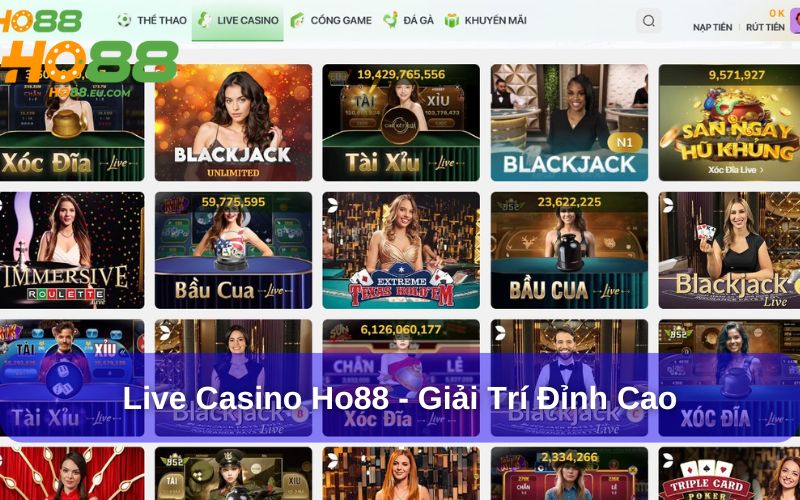 Live Casino Ho88 mang lại trải nghiệm giải trí đỉnh cao Live Casino Ho88 mang lại trải nghiệm giải trí đỉnh cao