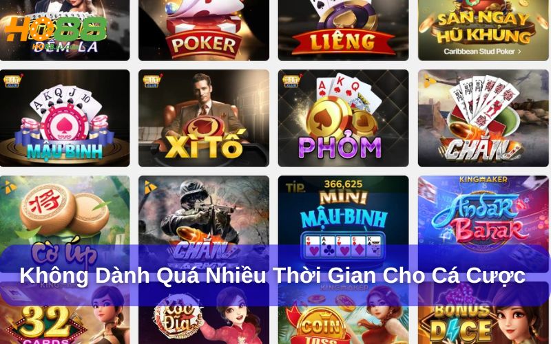 Người chơi không nên dành quá nhiều thời gian cho cá cược Người chơi không nên dành quá nhiều thời gian cho cá cược