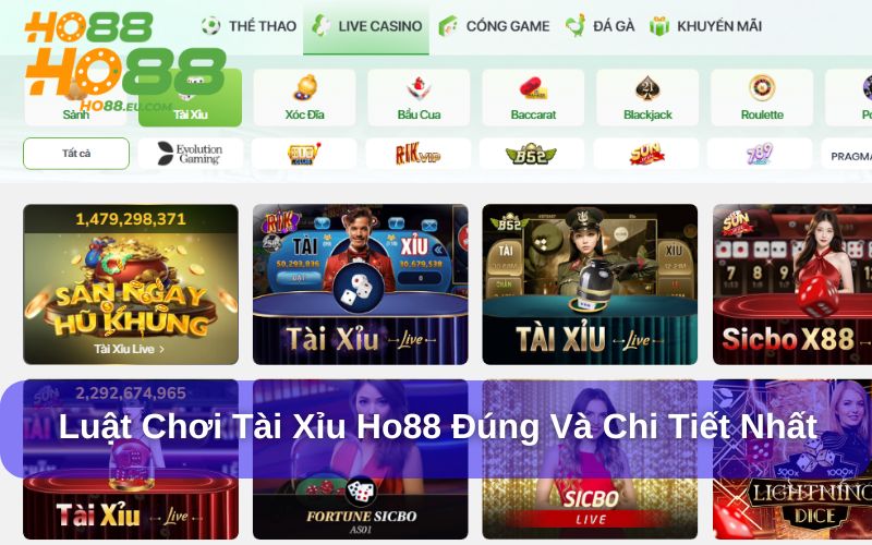 Tài xỉu Ho88 có luật chơi dễ nhớ Tài xỉu Ho88 có luật chơi dễ nhớ